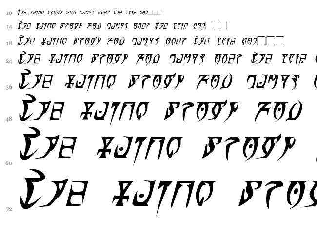 Daedra font waterfall
